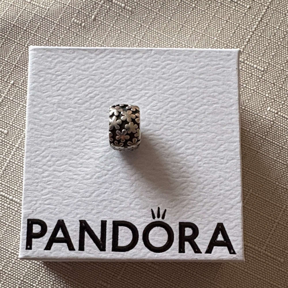 Pandora Silver Floral Charm Clip